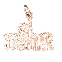 14K or 18K Gold #1 Bowler Saying Pendant