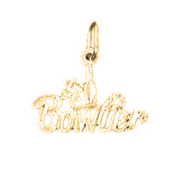 14K or 18K Gold #1 Bowler Saying Pendant