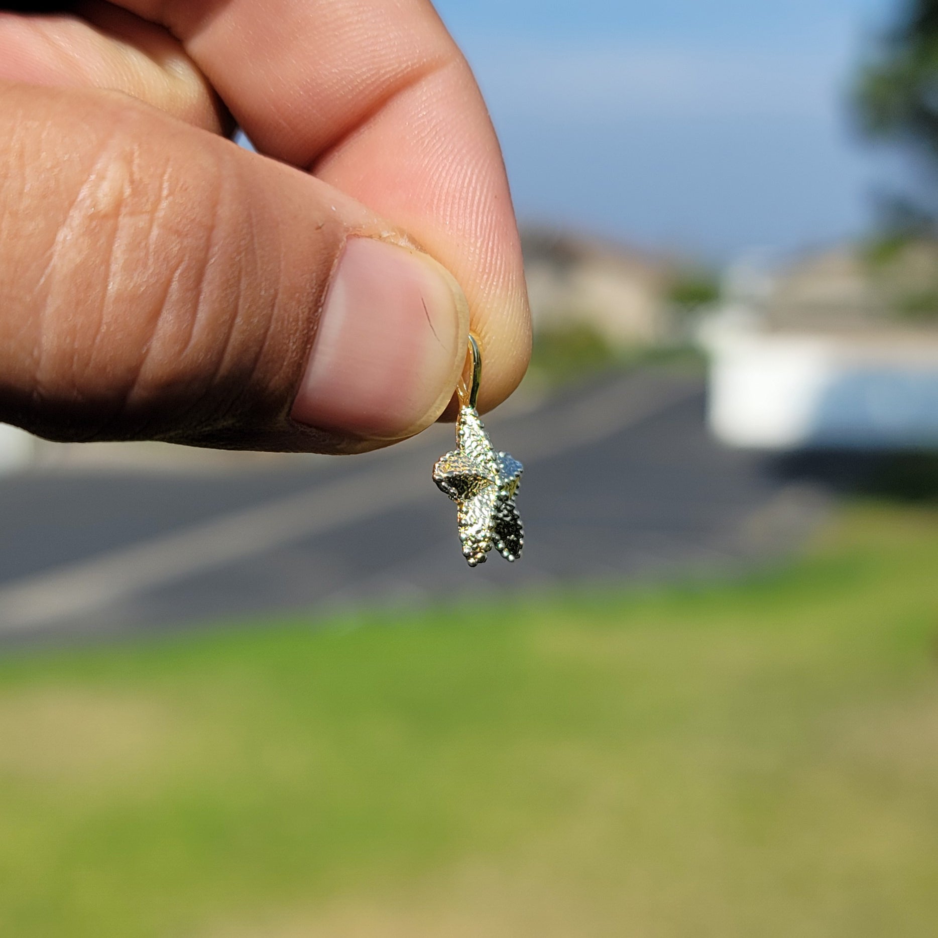 14K or 18K Gold Starfish Pendant