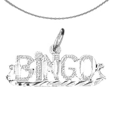 14K or 18K Gold Bingo Saying Pendant