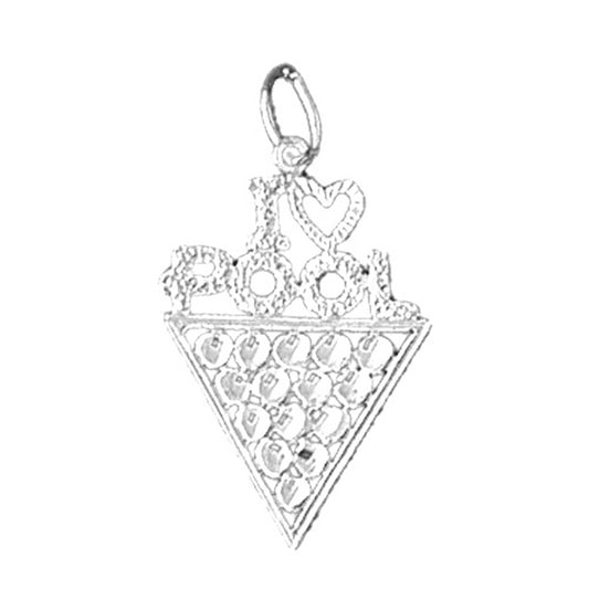 14K or 18K Gold I Love Pool Saying Pendant