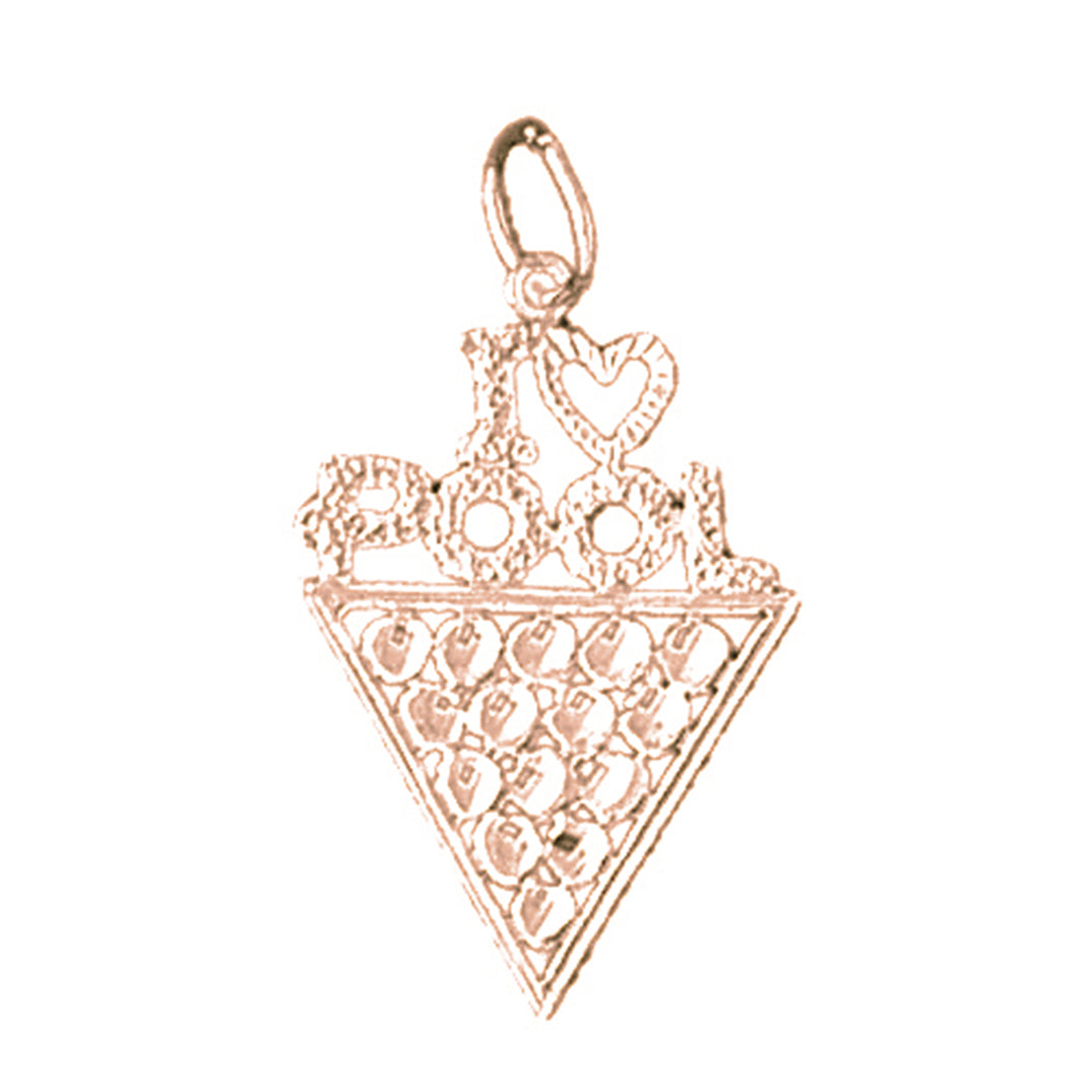 14K or 18K Gold I Love Pool Saying Pendant