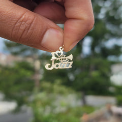 14K or 18K Gold I Love Jazz Saying Pendant