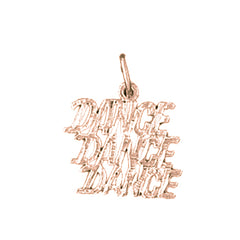 14K or 18K Gold Dance Dance Dance Saying Pendant