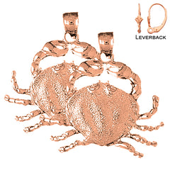 14K or 18K Gold Crab Earrings