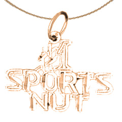 14K or 18K Gold #1 Sports Nut Pendant