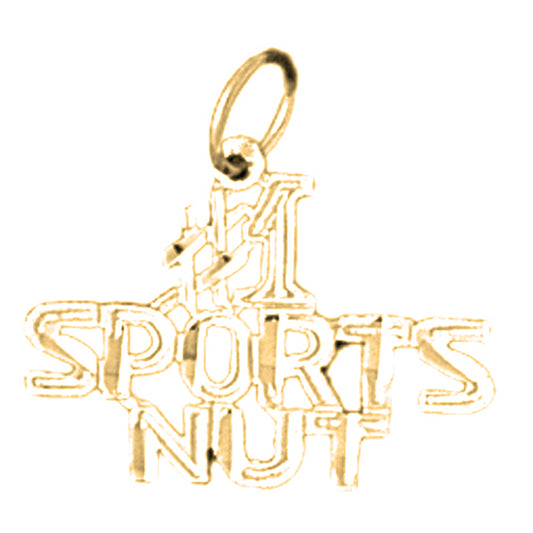 14K or 18K Gold #1 Sports Nut Pendant