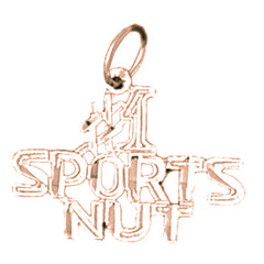 14K or 18K Gold #1 Sports Nut Pendant