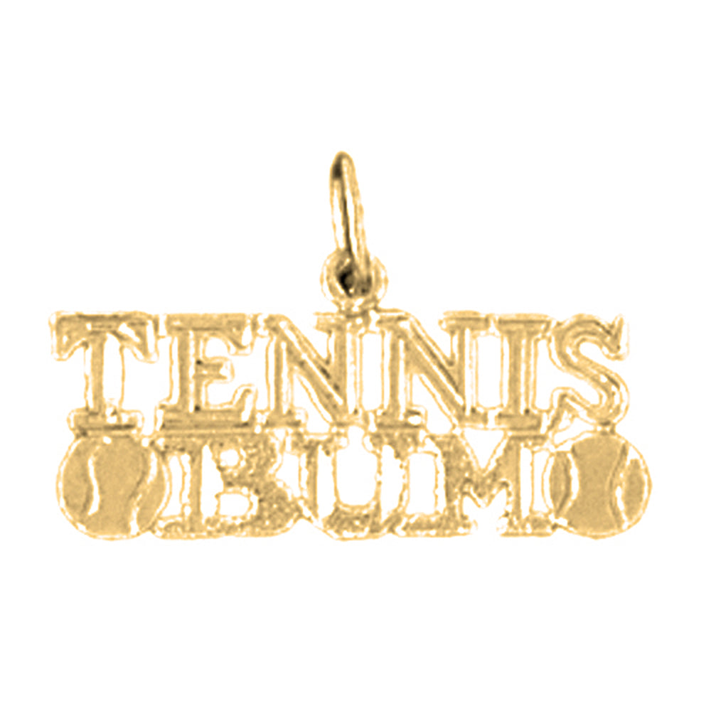 14K or 18K Gold Tennis Bum Pendant