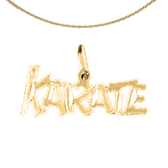 Colgante de Karate de Oro de 14K o 18K