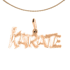 Karate-Anhänger aus 14 Karat oder 18 Karat Gold