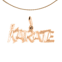 Colgante de Karate de Oro de 14K o 18K