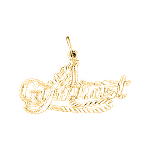 14K or 18K Gold #1 Gymnast Pendant