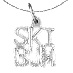 Ski Bum Anhänger aus 14 Karat oder 18 Karat Gold