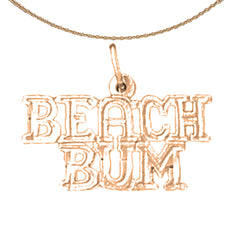 14K or 18K Gold Beach Bum Pendant