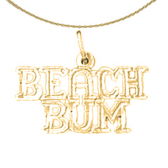 14K oder 18K Gold Beach Bum Anhänger