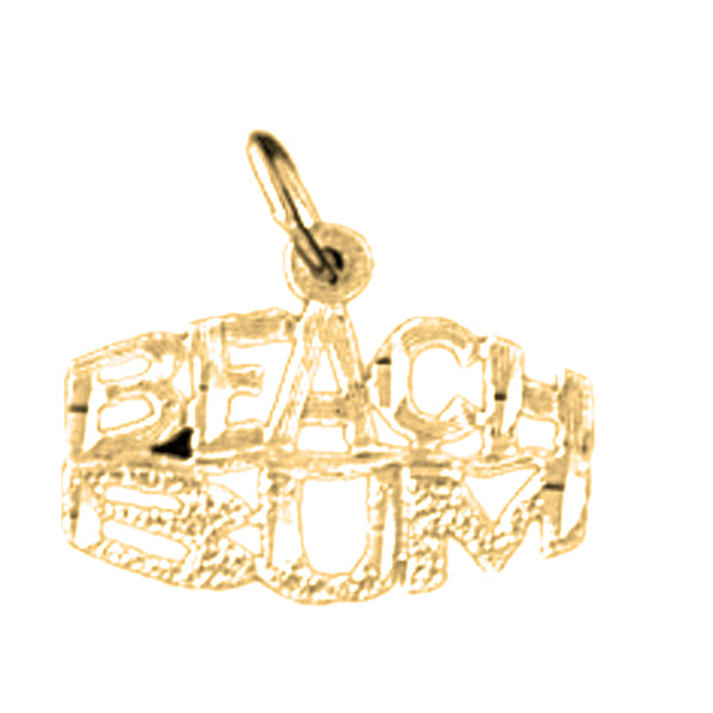 14K or 18K Gold Beach Bum Pendant