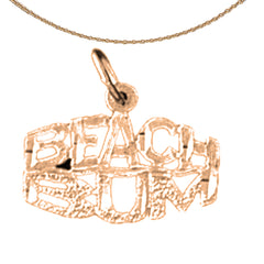 14K or 18K Gold Beach Bum Pendant