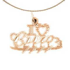 14K or 18K Gold I Love Crew Pendant