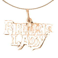 14K or 18K Gold Fireman's Lady Pendant
