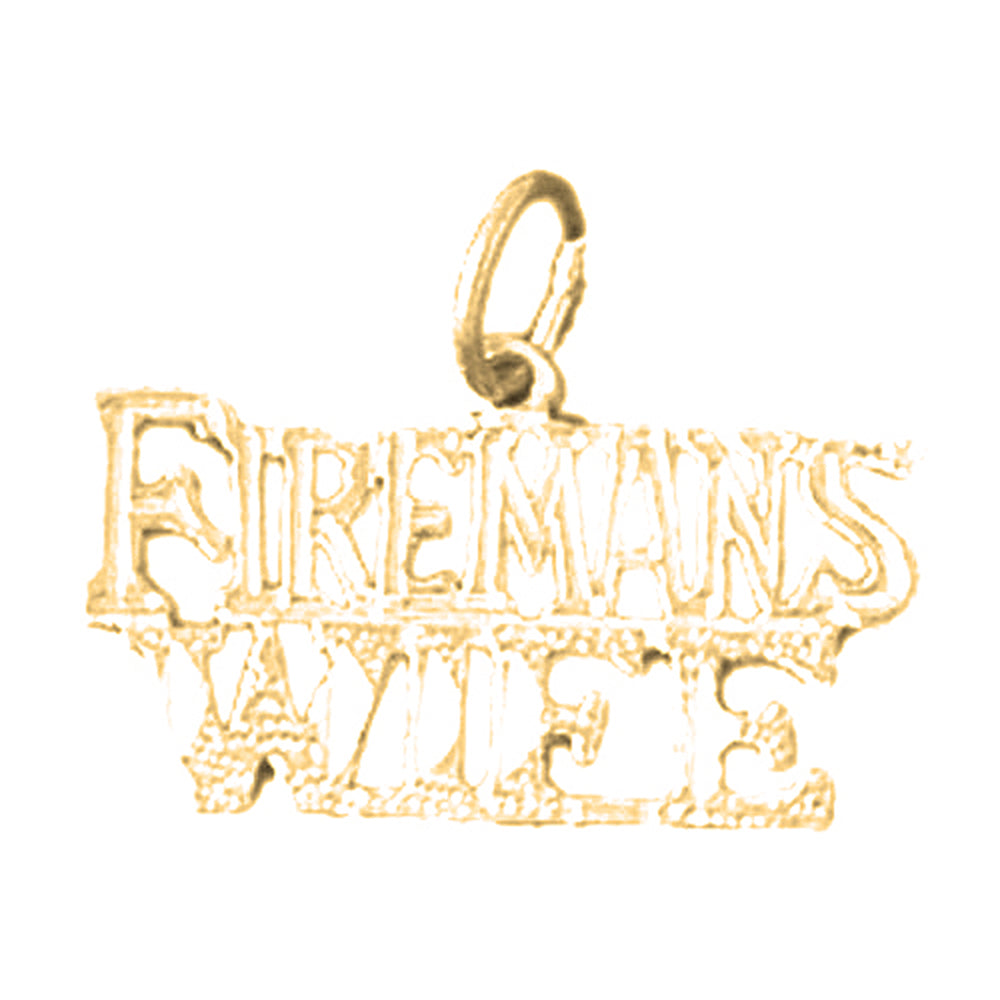 14K or 18K Gold Fireman's Wife Pendant