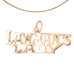 14K or 18K Gold Lawman's Lady Pendant