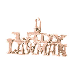 14K or 18K Gold Lady Lawman Pendant