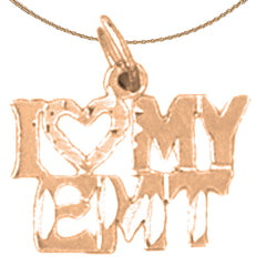 14K oder 18K Gold-Anhänger „I Love My EMT“