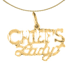 14K or 18K Gold Chief's Lady Pendant