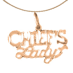 14K or 18K Gold Chief's Lady Pendant