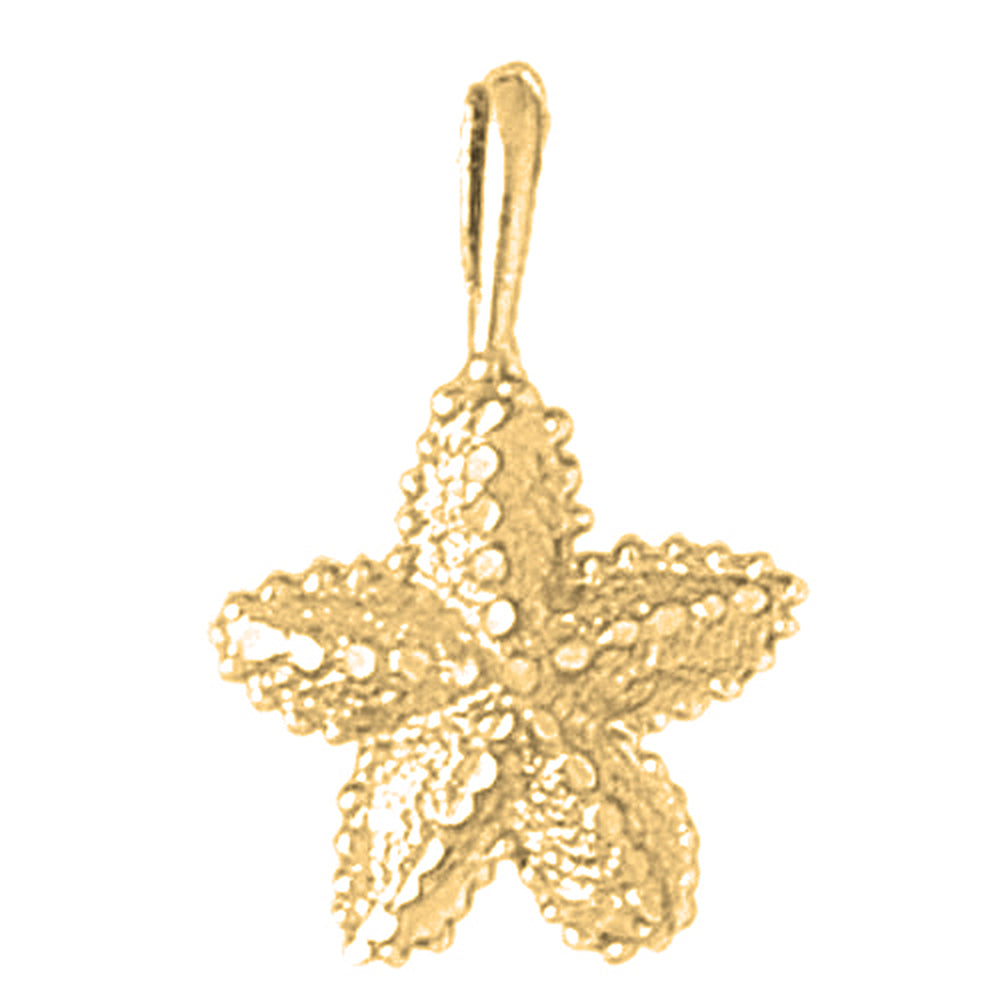 14K or 18K Gold Starfish Pendant