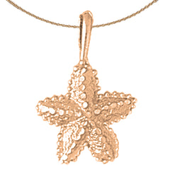 14K or 18K Gold Starfish Pendant