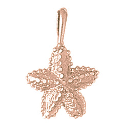 14K or 18K Gold Starfish Pendant