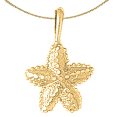 14K or 18K Gold Starfish Pendant