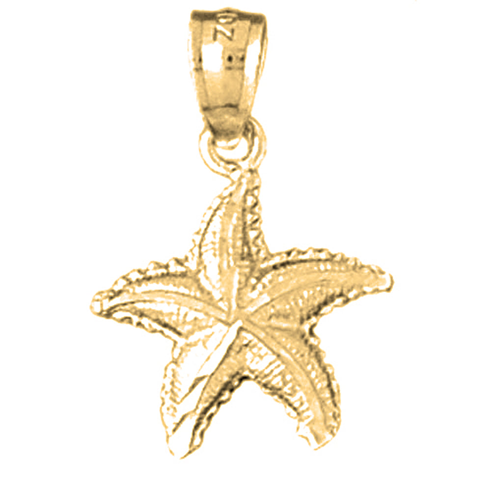 14K or 18K Gold Starfish Pendant