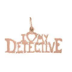 14K or 18K Gold I Love My Detective Pendant