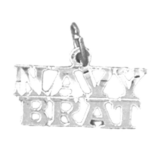14K or 18K Gold Navy Brat Pendant