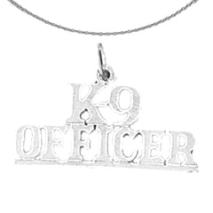 14K or 18K Gold K-9 Officer Pendant