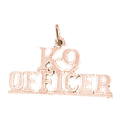 14K or 18K Gold K-9 Officer Pendant