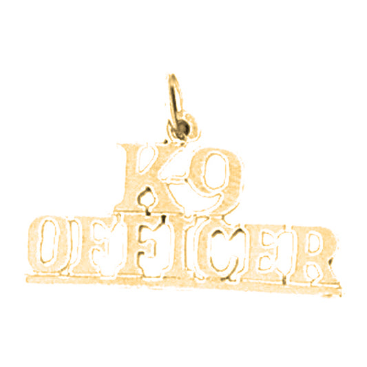 14K or 18K Gold K-9 Officer Pendant