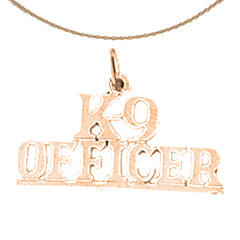 14K or 18K Gold K-9 Officer Pendant