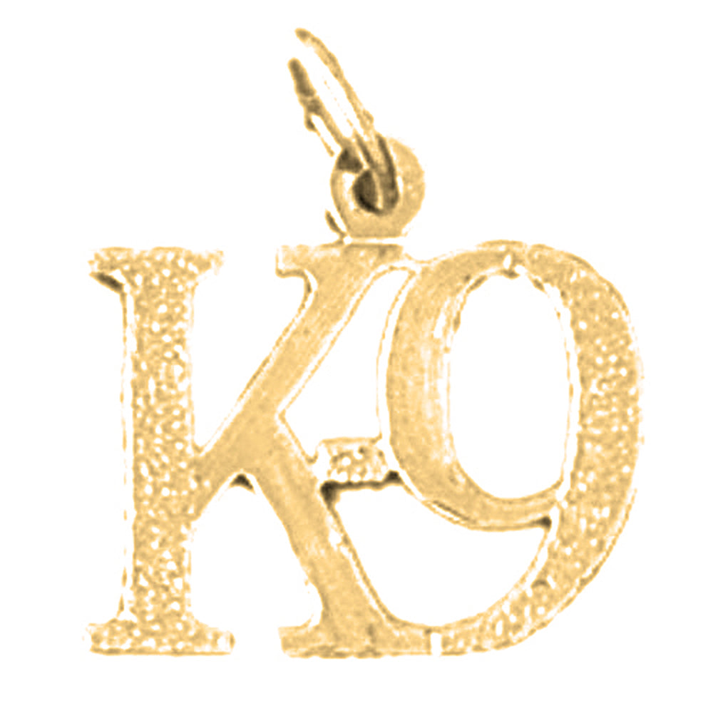 14K or 18K Gold K-9 Pendant