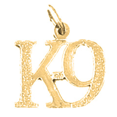 14K or 18K Gold K-9 Pendant