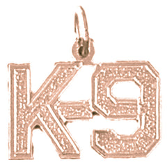 14K or 18K Gold K-9 Pendant