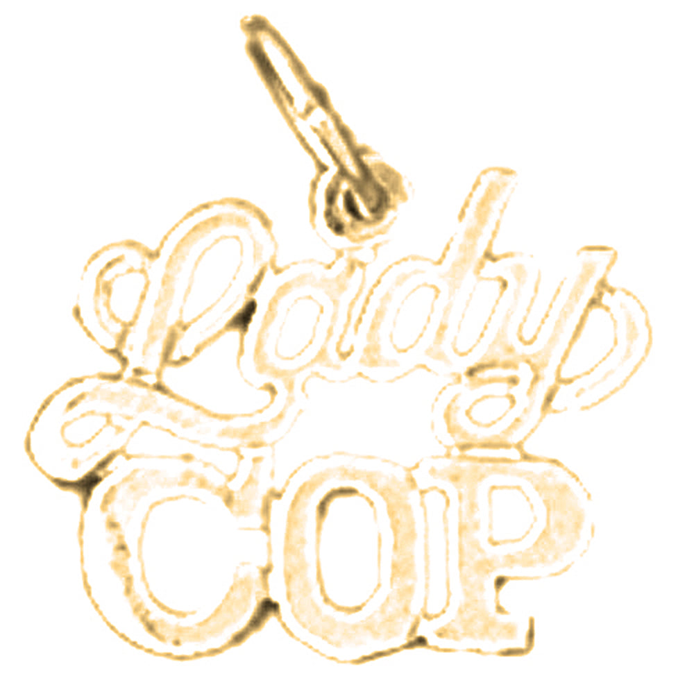 14K or 18K Gold Lady Cop Pendant