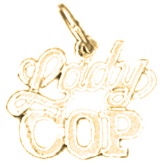 14K or 18K Gold Lady Cop Pendant