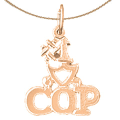 14K or 18K Gold #1 Cop Pendant