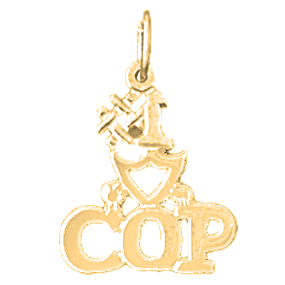 14K or 18K Gold #1 Cop Pendant