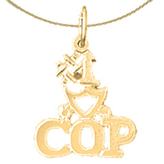 14K or 18K Gold #1 Cop Pendant