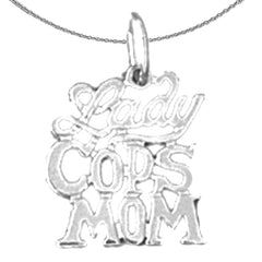 14K oder 18K Gold Lady Cops Mom Anhänger